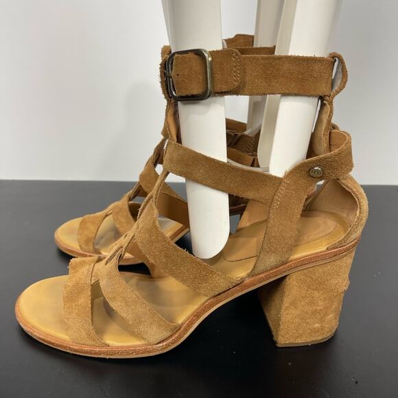 Ugg Macayla Chesnut Suede Gladiator Heeled Sandal - Picture 4 of 6